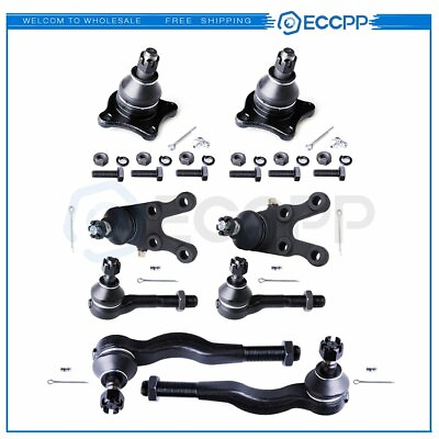 #ad 8x Front Lower Upper Ball Joints Tie Rods For 1997 2004 Mitsubishi Montero Sport $58.99