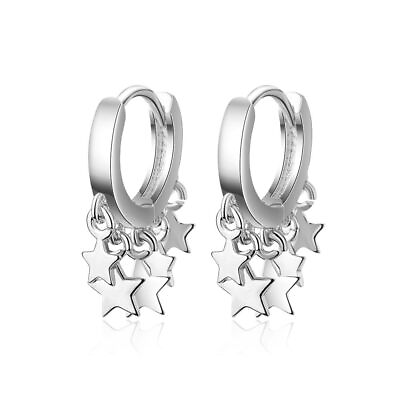 #ad Star Drop Hoop Earrings Korean Tassel Ear Buckle Small Earring Party Jewelry $12.23