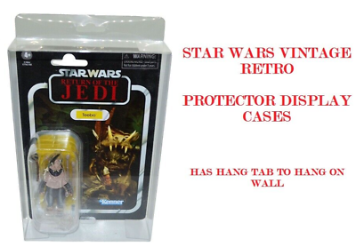 #ad 30 Star Wars Vintage 3.75quot; Action Figures Plastic Protectors Case Display Boxes $54.95