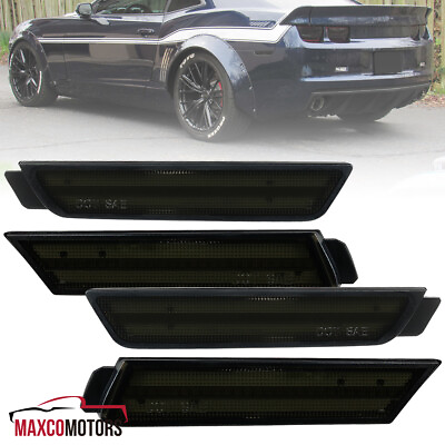 #ad Smoke Side Marker Lights Fits 2010 2015 Chevy Camaro Laser Frontamp;Rear 4 Pieces $36.49