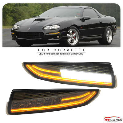 #ad For 93 02 Chevrolet Camaro Dynamic Front Bumper LED Turn Signal Parking Lamp DRL $219.99