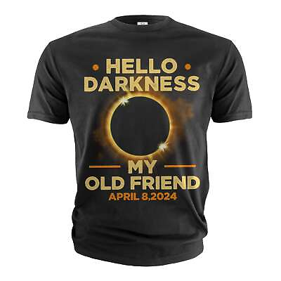 #ad Total solar eclipse of 2024 Tshirt Hello Darkness once Twice in a lifetime shirt $19.88