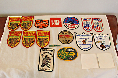 #ad #ad Patch Lot of 16 NRA amp; Hunting Fishing Outdoorsman Patches 2 NRA Stickers $25.00