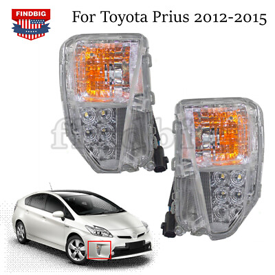 #ad Pair LED DRL Fog Lights Turn Signal Lamp For Toyota Prius 2012 2015 Left Right $38.99