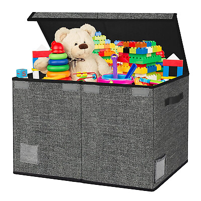 #ad Toy Chest Boxes Organizer Bins for Boys Girls Kids Large Collapsible Storage US $56.69