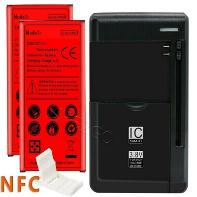 #ad Long Lasting 2x 6670mAh NFC Battery Charger f Samsung Galaxy Note Edge SM N915R4 $68.98