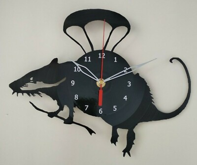 #ad Vinyl Clock Rat amp; Umbrella Wall Clock Art Design Vinyl Record Wall Clock 172 $24.99