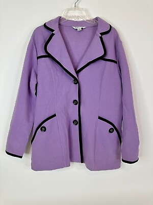 #ad Pendleton 1X Plus Size Womens Purple Blazer Jacket Professional Classy $27.07