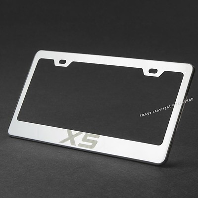 #ad Mirror Polished Stainless Steel Laser Engraved License Plate Frame Holder For X5 $28.99