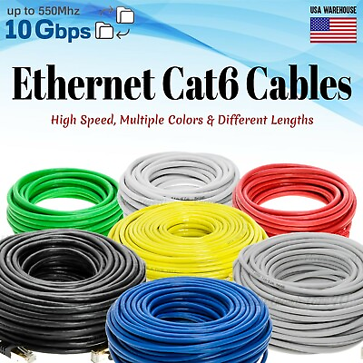 #ad CAT6 Ethernet Patch Cable LAN Network Internet Modem Router Xbox PS3 Cord Lot $3.99