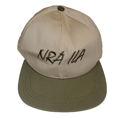 #ad #ad NRA ILA Ball Cap Hat Tan Brown Green Adjustable Strap $7.95