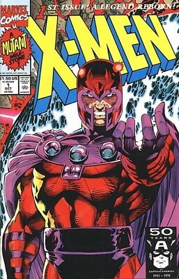 #ad X Men 1991 #1 Magneto Cover. Direct Market FN. Stock Image $9.83