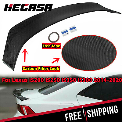 #ad FOR 2014 2020 LEXUS IS200t IS250 IS350 AR STYLE CARBON FIBER TRUNK SPOILER WING $52.50