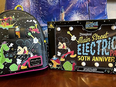 #ad DISNEY LOUNGEFLY ELECTRIC LIGHT PARADE BACKPACK and WALL SIGN New with Tags $99.00