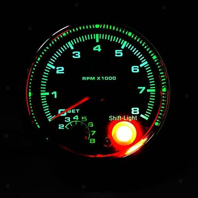 #ad 3.75quot; 95mm Car Auto Tachometer Gauge 7 Color Displaying 0 8000RPM $29.29