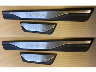 #ad ZAFIRA 2011 2019 DOOR SILL SCUFF PLATES FOR STAINLESS ON PLASTIC LOGO OP002 GBP 32.50