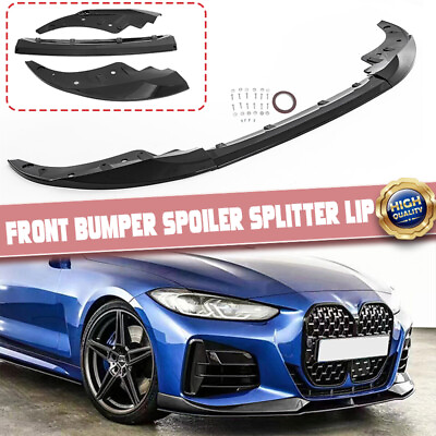 #ad M sport Gloss Black Front Lip Splitter For 2020 2022 BMW 4 Series G22 G23 G26 $73.99