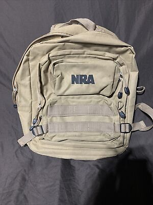 #ad NRA Backpack Desert Tan Khaki Tactical Hunting Multiple Compartments New in Bag $7.95