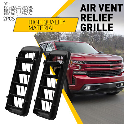 #ad 2 x Back Panel Air Vent Relief Grille For 1999 2021 Silverado Sierra OE:13596856 $36.09