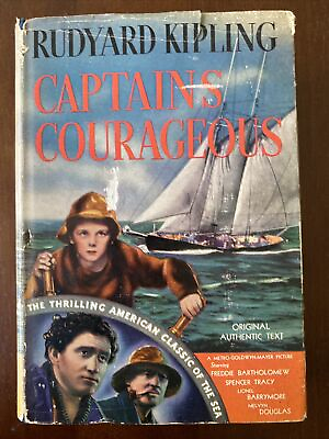 #ad Captains Courageous Rudyard Kipling 1st Thus Sun Dial Photoplay 1937 HC DJ $19.99