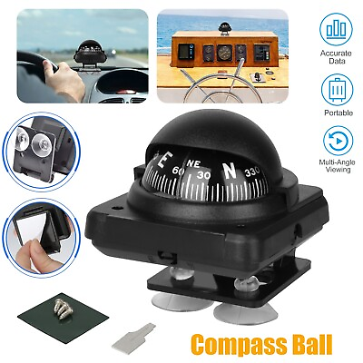 #ad Adjustable Car Vehicle Dashboard Navigation Compass Ball for Boat Marine Truck $9.48
