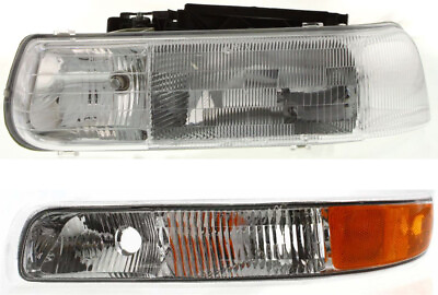 #ad Headlight Lamp amp; Parking Light Driver Side LH Kit Set for Chevy Pickup Truck SUV $81.52