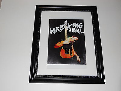 #ad Large Framed Bruce Springsteen Wrecking Ball Tour A 2012 Poster 24quot; by 20quot; $65.00