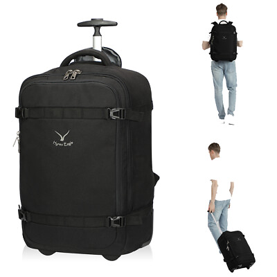 #ad 42L Rolling Backpack Flight Approved Wheeled Travel Luaage Carry on $83.69