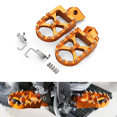 #ad CNC Wide Foot Pegs Footrests for KTM 125 250 350 450 525 530 EXC F EXC XC SX SXF $28.99