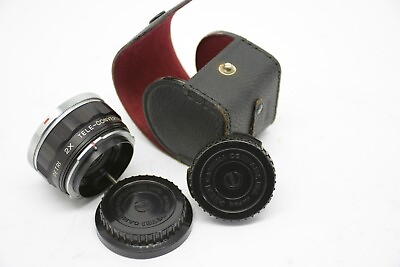 #ad Petri 2X Lens Teleconverter w 2 Caps amp; Leather Case $22.00