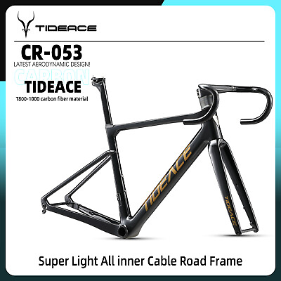 #ad T1000 Toray Carbon Road Bike Frame Disc Brake 700*32C Racing Bicycle Frames OEM $712.50