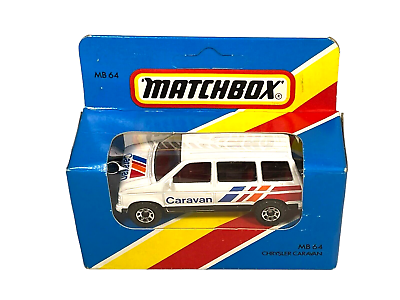 #ad MB 64 Matchbox Chrysler Caravan Sealed 1981 Blue Window Box Die Cast $17.95