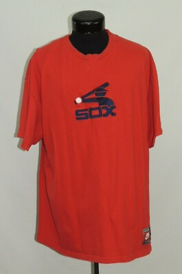 #ad Tee T Shirt VTG 2XL Team Nike Sports Cooperstown Collection Red Soxs Logo MA GUC $27.99