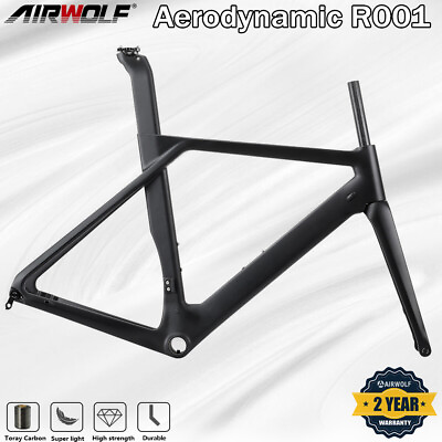 #ad AIRWOLF T1000 Carbon Road Bike Frame 700*32c Aerodynamics Racing Bicycle $490.00