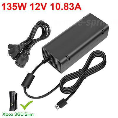 #ad Xbox 360 Power Supply Brick Charger Adapter Cable Cord for Xbox 360 Slim Console $17.89