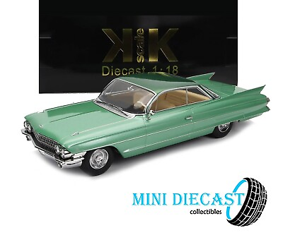 #ad 1961 CADILLAC SERIES 62 COUPE DEVILLE GREEN 1:18 BY KK SCALE MODELS $119.99