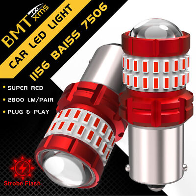 #ad 2PCS 7506 1156 BA15S LED Rear Turn Lights Kit Flash Strobe Blinker 3 times Bulb $14.89