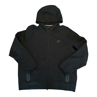 #ad NIKE Tech Fleece Full Zip Hoodie Men#x27;s Black Size 2XL $59.99