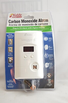 #ad #ad Carbon Monoxide Alarm with Digital Display White $17.50