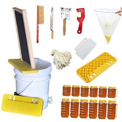 #ad Honey Extractor Equipment 5 Gallon Honey Bucket with Spout Gate Uncapping $136.86