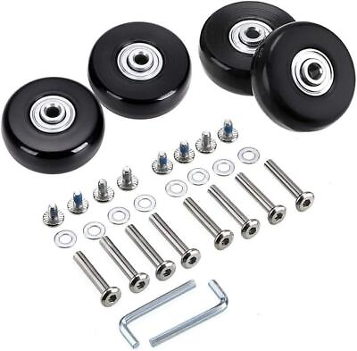 #ad 50 X 18mm Set of 4 Luggage Suitcase Replacement Wheels $19.99