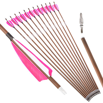 #ad #ad 31#x27;#x27; Pure Carbon Arrows SP340 600 Screw Broadheads Archery Recurve Compound Bow $96.81