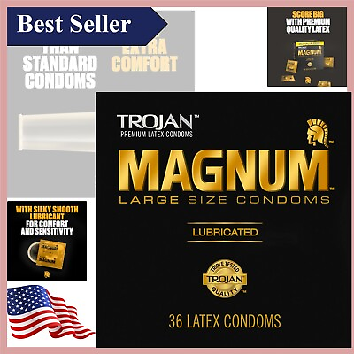 #ad Comfortable Fit Magnum Large Condoms Promoting Safe and Healthy Intimacy $30.95