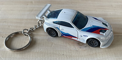 #ad Hot Wheels Keychain New White BMW Z4 M Car Custom KEY CHAIN $12.97