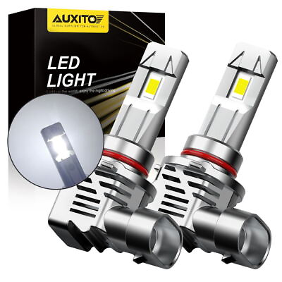 #ad AUXITO 9012 HIR2 LED Headlight Bulbs Kit High Low Beam Super Bright 6500K White $35.99