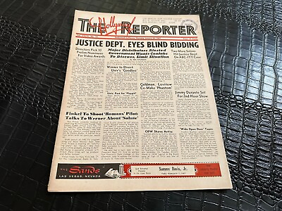 #ad JANUARY 26 1967 HOLLYWOOD REPORTER movie magazine JUSTICE DEPT $14.99