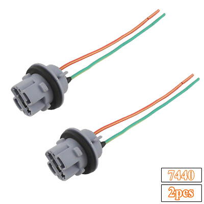 #ad 2x 7440 T20 Female Brake Turn Signal Bulb holder Socket adapter Wiring HarnessWR C $3.83