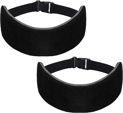 #ad 2 Sets Headrest for Airplane Airplane Head Straps Black Functional Travel $21.34