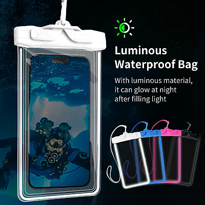 #ad Waterproof Cell Phone Touch Screen Pouch Dry Bag Case Lanyard Underwater Lot $7.95