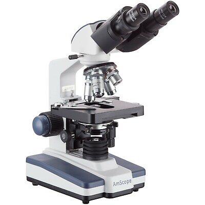 #ad AmScope B120C 40X 2500X LED Lab Binocular Compound Microscope 4 Camera Options $249.99